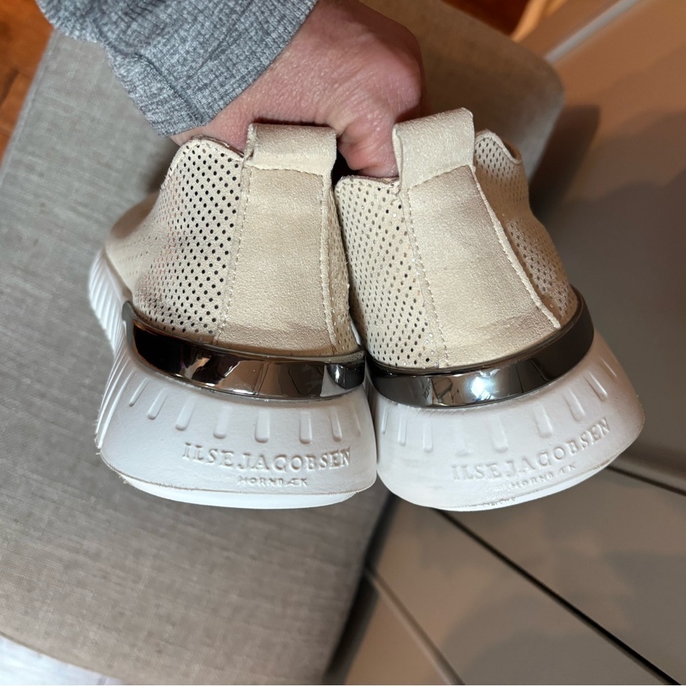 Ilse Jacobsen Cream Sneakers Breathable Knit Design - Picture 6 of 11